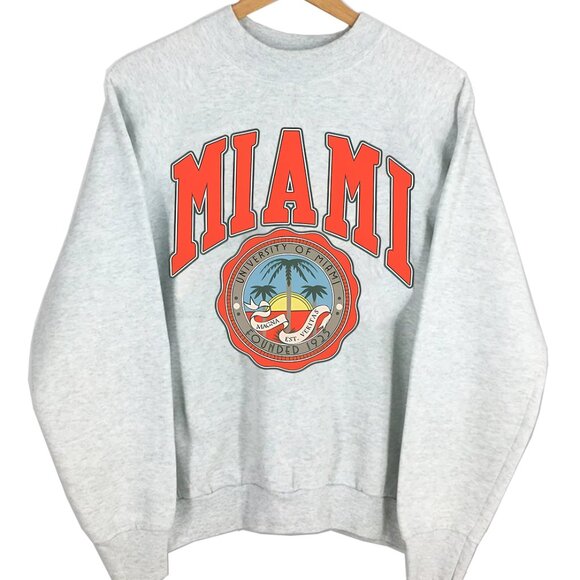University Of Miami Sweatshirt Miami Hurricanes Sweatshirt Hurricanes Shirt - Picture 2 of 2